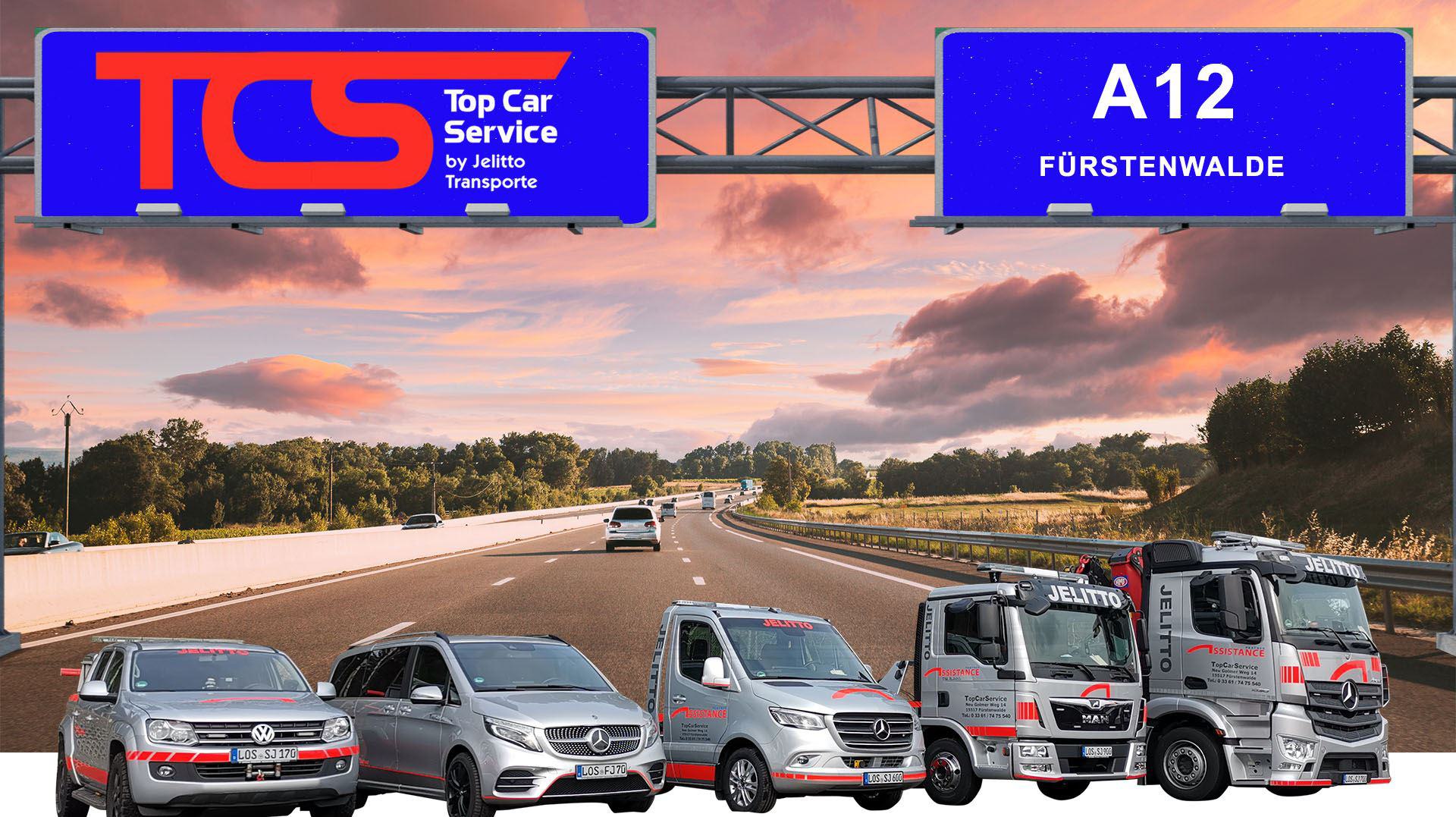 Fahrzeugflotte auf der Autobahn A12